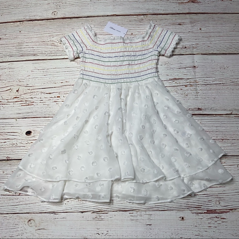 NWT Lovers + Friends Off The Shoulder Babydoll Mini Dress in White Sz S - Picture 5 of 16